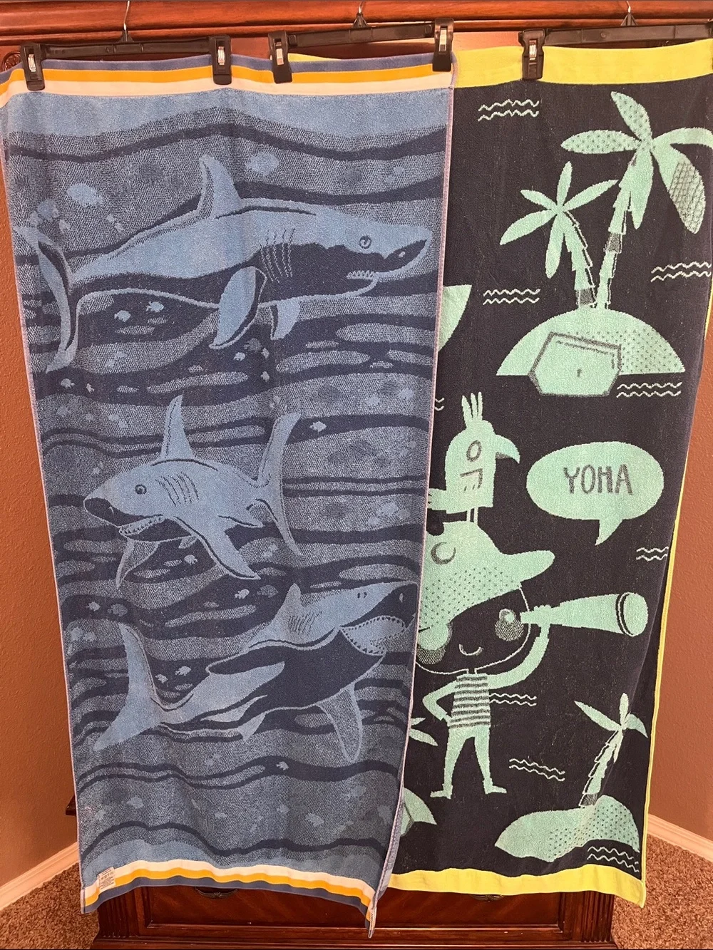 Member’s Mark Kids Pirate Beach Towel and Kids Shark Beach Towel